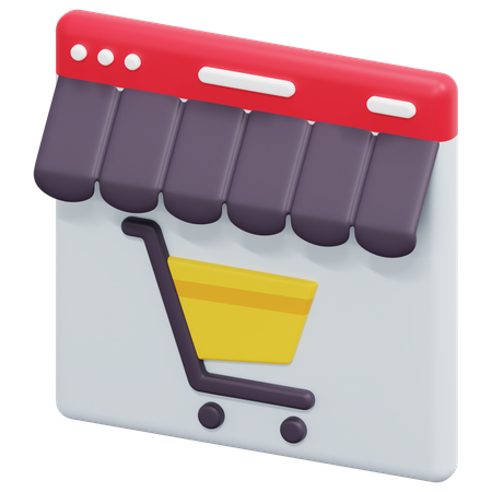 Site de compras  3D Icon