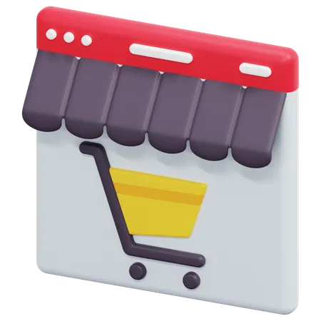 Site de compras  3D Icon