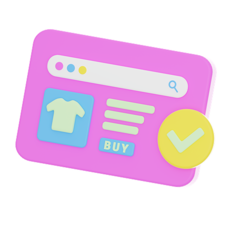 Site de compras  3D Icon