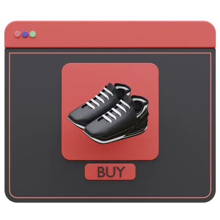 Site de compras  3D Icon