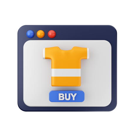 Site de compras on-line  3D Icon