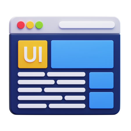 Site de design de interface do usuário  3D Icon