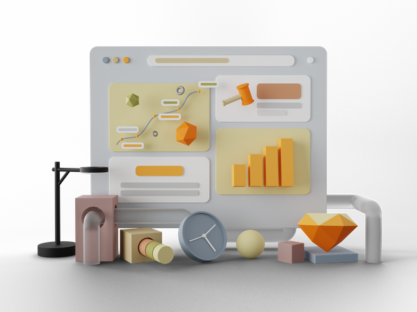Site de trading en ligne  3D Icon