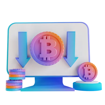 Site de troca de bitcoin  3D Illustration