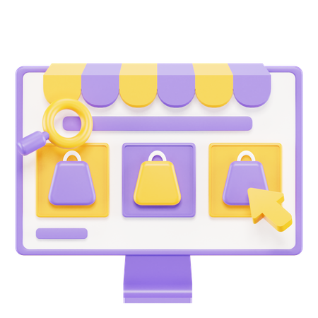 Site de vente au détail  3D Icon