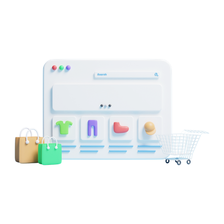 Site de vêtements  3D Icon