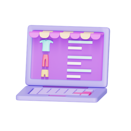 Site de vêtements  3D Icon