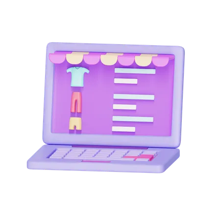 Site de vêtements  3D Icon