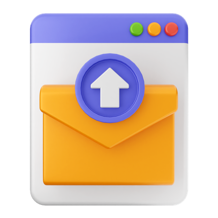 Upload de e-mail do site  3D Icon