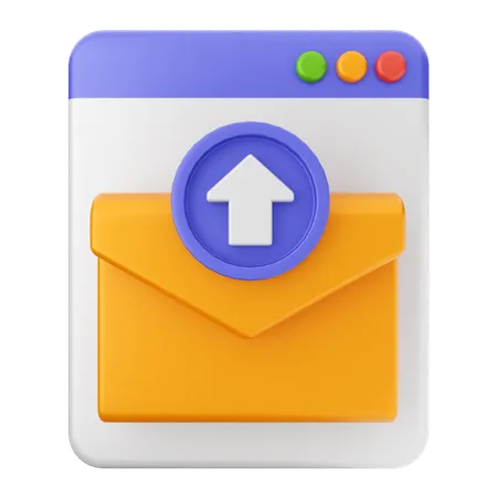 Upload de e-mail do site  3D Icon