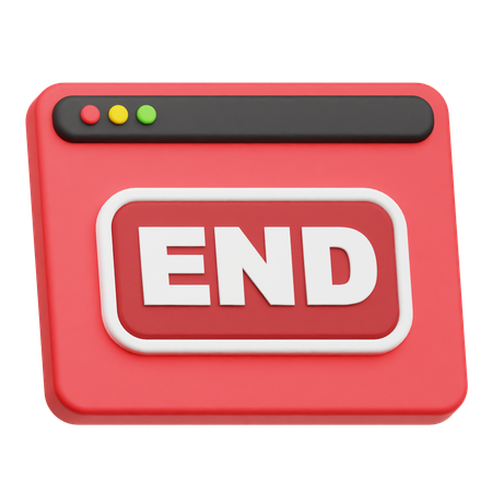 Fim do site  3D Icon