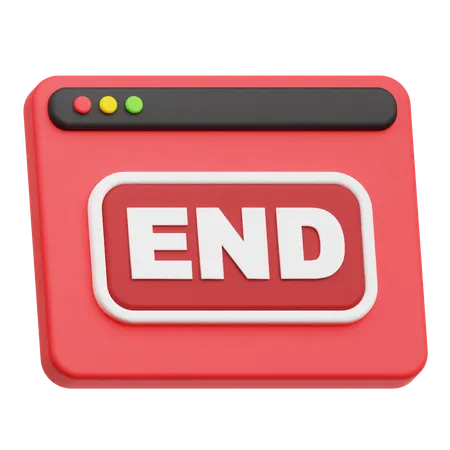 Fim do site  3D Icon