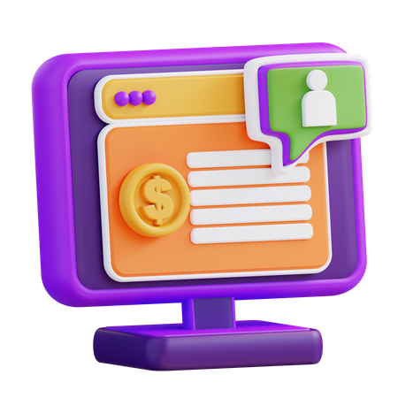 Site financier  3D Icon