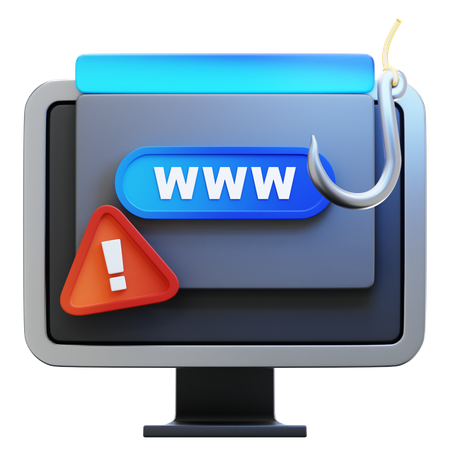 Site fraudulento  3D Icon