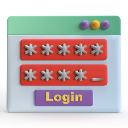 Login do site  3D Icon