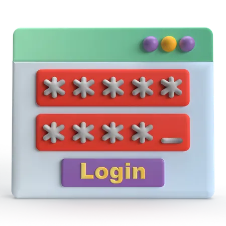 Login do site  3D Icon