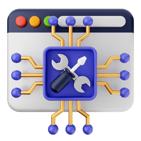 Reparo de site  3D Icon