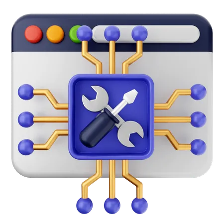 Reparo de site  3D Icon