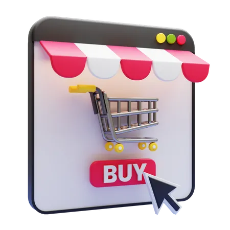 Site d'achats  3D Icon