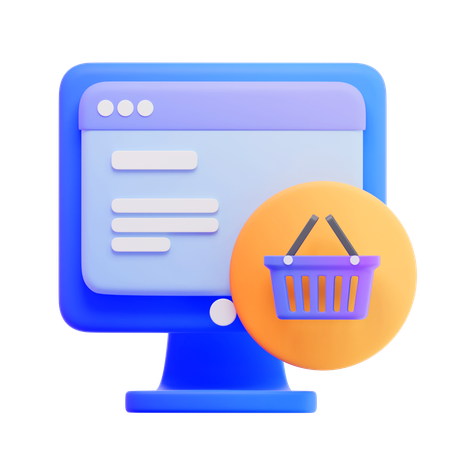 Site d'achats  3D Icon