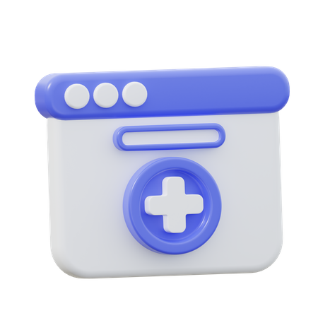 Site internet de l'hôpital  3D Icon