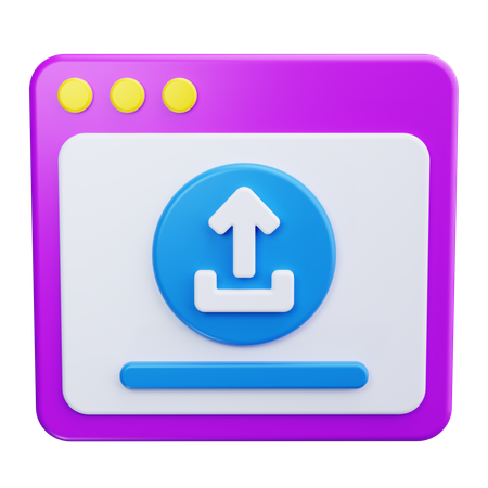 Upload do site  3D Icon