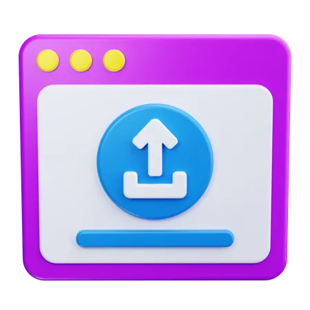 Upload do site  3D Icon