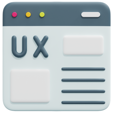 Interface ux do site  3D Icon