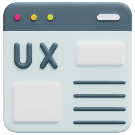 Interface ux do site  3D Icon