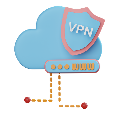 Site de nuvem VPN  3D Icon