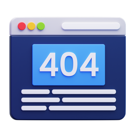 Site internet 404  3D Icon