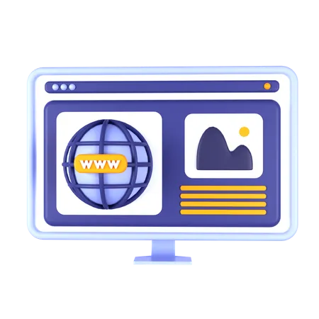 Site web  3D Icon