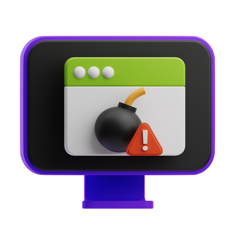 Bombe de site Web  3D Icon