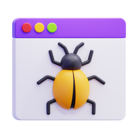 Bug du site Web  3D Icon