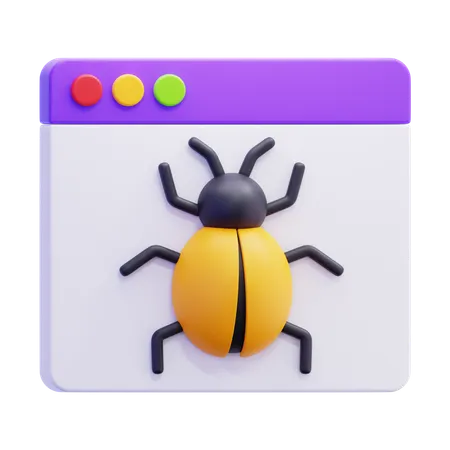 Bug du site Web  3D Icon
