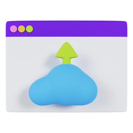 Téléchargement dans le cloud du site Web  3D Icon