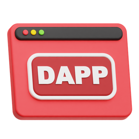 Site Web d'application décentralisée  Icône 3D