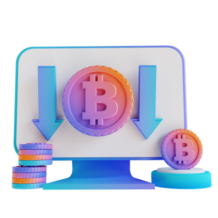 Site d'échange de bitcoins  3D Illustration