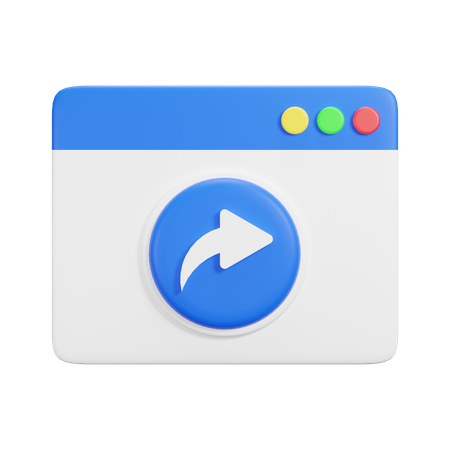 Site Web en avant  3D Icon