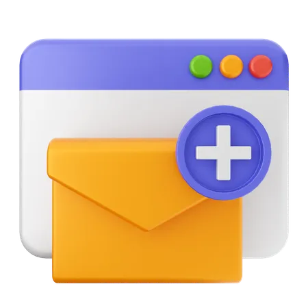 Courrier du site Web  3D Icon