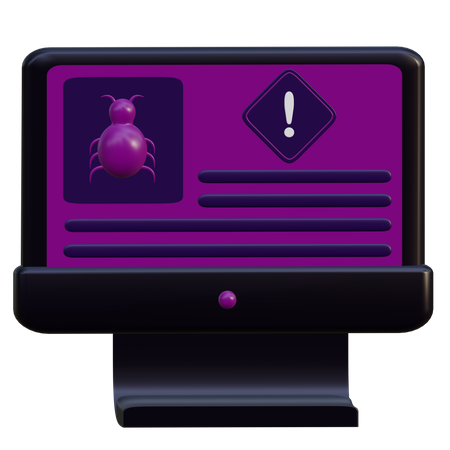 Site Web malveillant  3D Icon