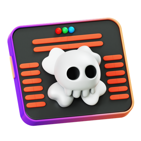 Site Web malveillant  3D Icon