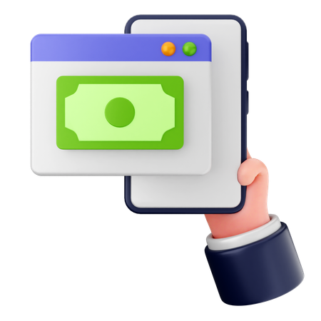 Paiement sur site Web  3D Icon