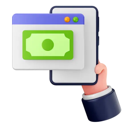 Paiement sur site Web  3D Icon