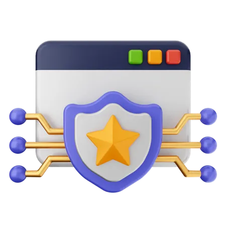 Site de protection de bouclier  3D Icon