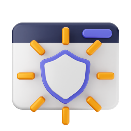 Site de protection de bouclier  3D Icon