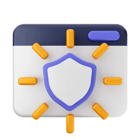 Site de protection de bouclier  3D Icon