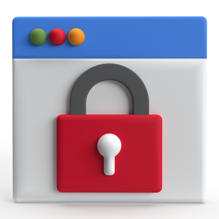Sécurité du site Web  3D Icon
