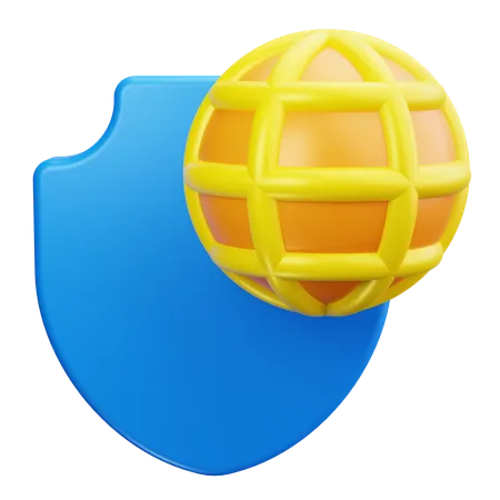 Bouclier de site Web  3D Icon