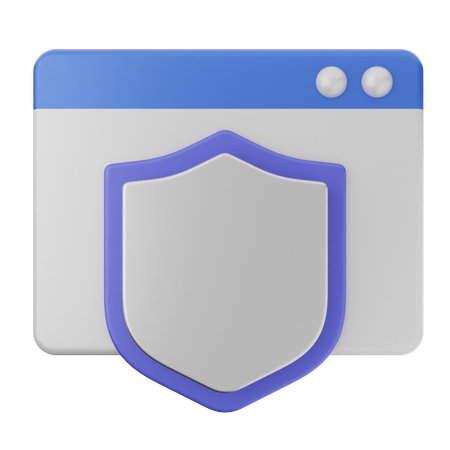 Protection du site Web  3D Icon